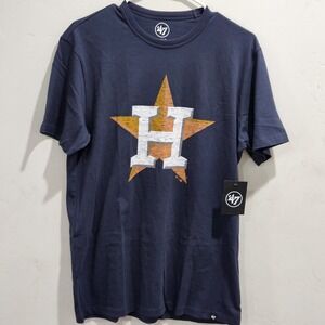 47 Brand Houston Astros Navy Blue Short Sleeve Tee with Orange Star